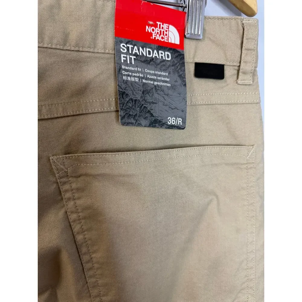 The North Face Motion Pants Men Standard Fit Stretch Khaki Beige Sz 36x32 New